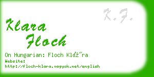 klara floch business card